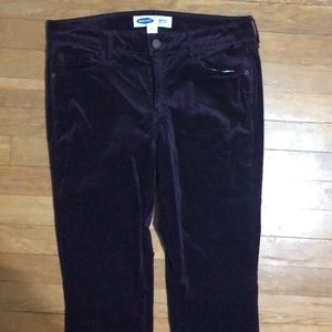 Velvet maroon jeans by old navy